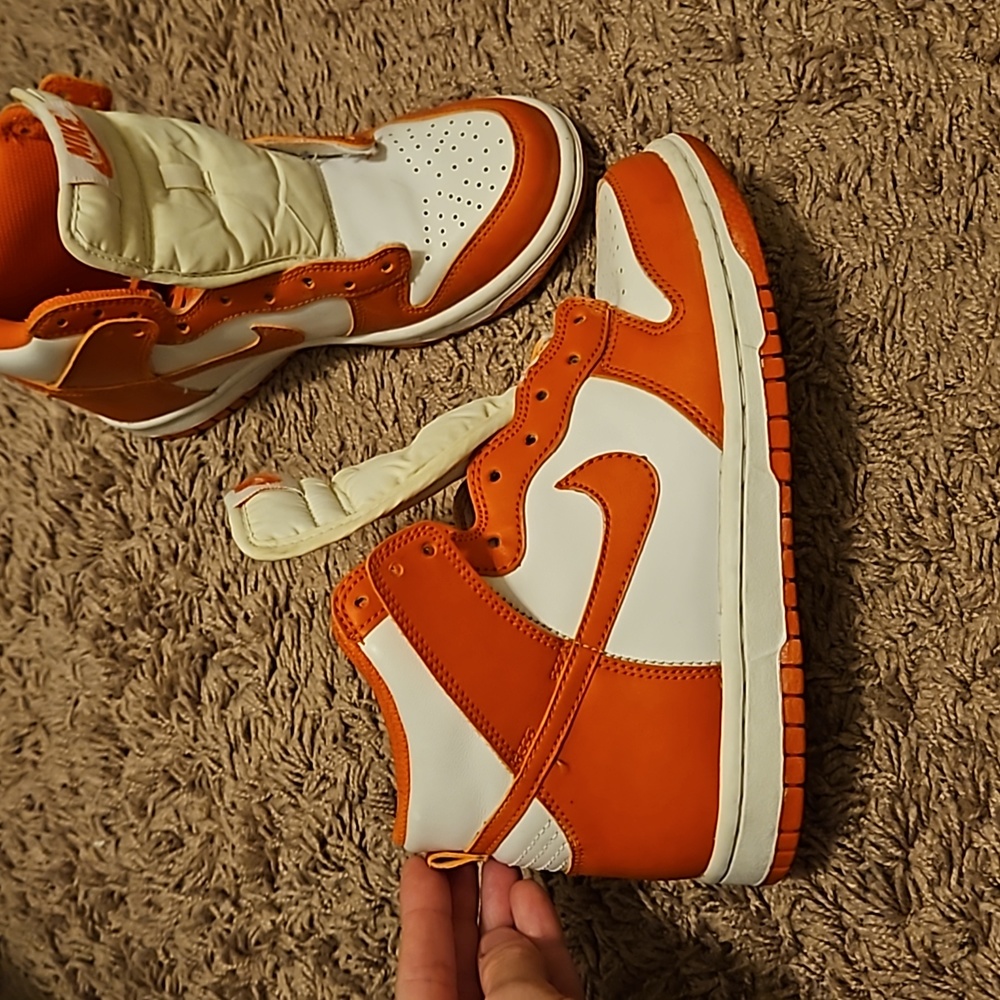 Orange Nike Dunks Highs